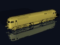 Today, a milestone was reached - next time Kestrel is this complete, it will be in Trainz, as all the attached objects are now being split into separate files for texturing and animating. While it was still all in one piece, I did some renders of it. They seem to have come out rather well, so I thought someone out there might be interested in one as wallpaper...